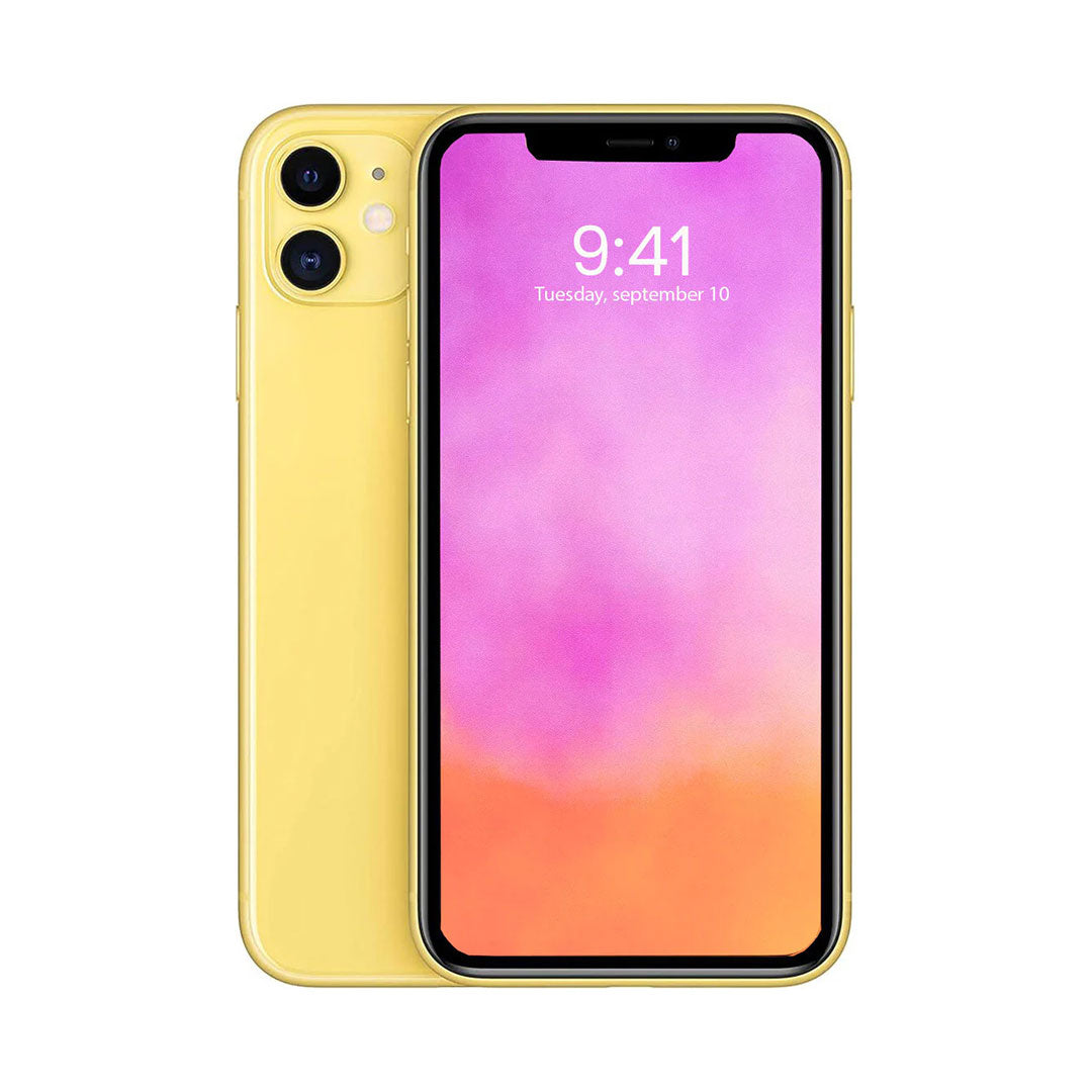Apple iPhone 11 64GB Yellow New Battery - With Case & Screen Protector 
