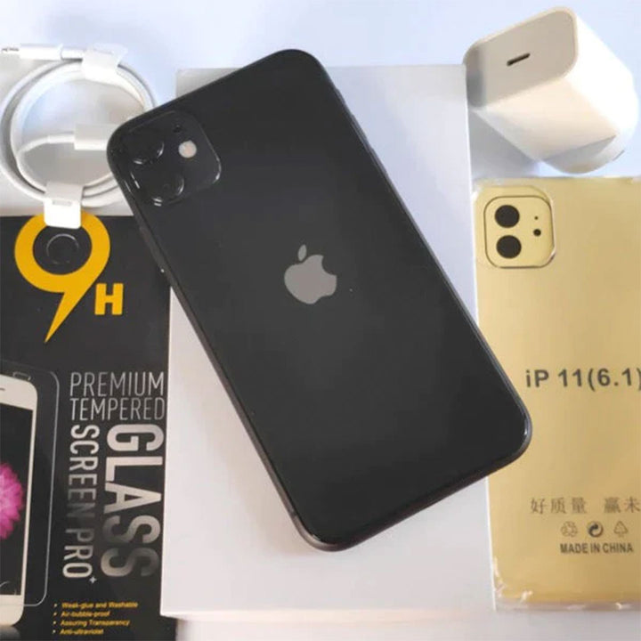 Apple iPhone 11 64GB Black - New Battery, Case, Glass Screen Protector