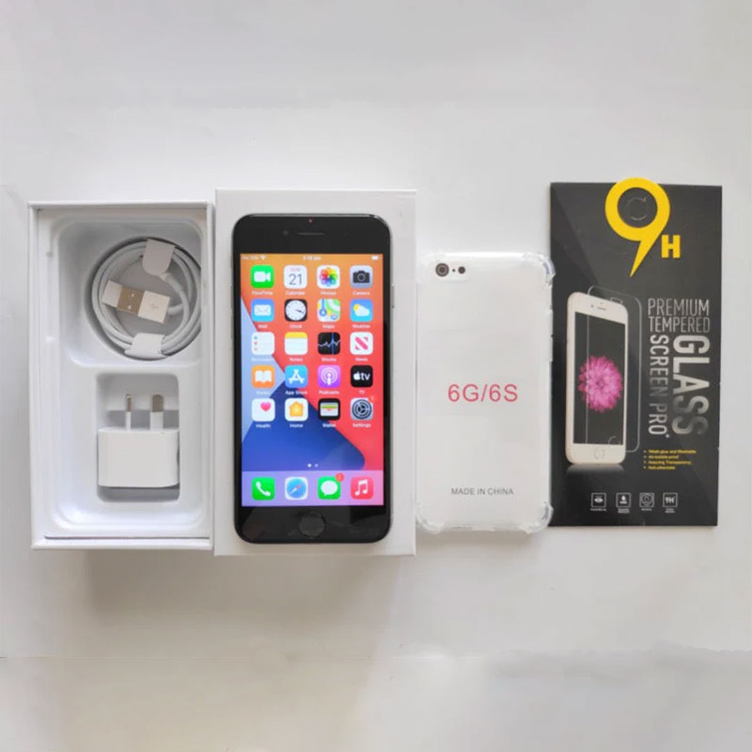 Apple iPhone 6S 32GB Space Grey- New Case, Screen Protector