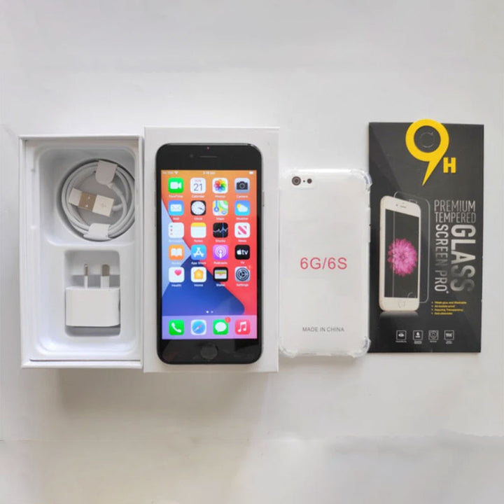 Apple iPhone 6S 32GB Space Grey- New Case, Screen Protector