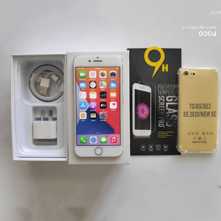 Apple iPhone 7 128GB Gold - New Battery, Case, Glass Screen Protector (Exc) Minor Crack