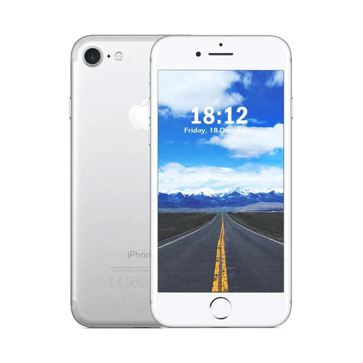 Apple iPhone 7 128GB White Silver - New Battery, Case, Glass Screen Protector (Exc) Chip