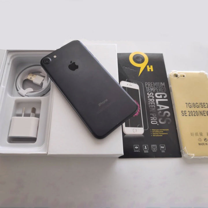 Apple iPhone 7 128GB Space Gray - New Battery, Case, Glass Screen Protector (Exc)