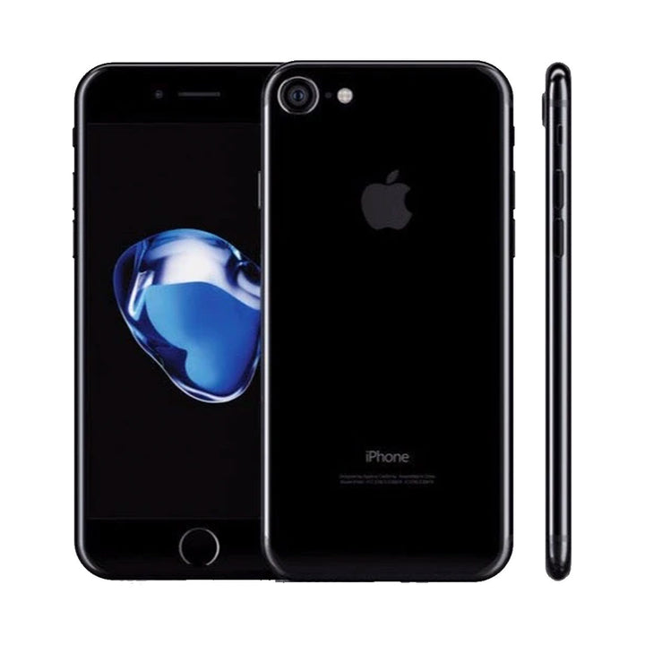 Apple iPhone 7 128GB Jet Black - New Battery, Case, Glass Screen Protector (Exc)