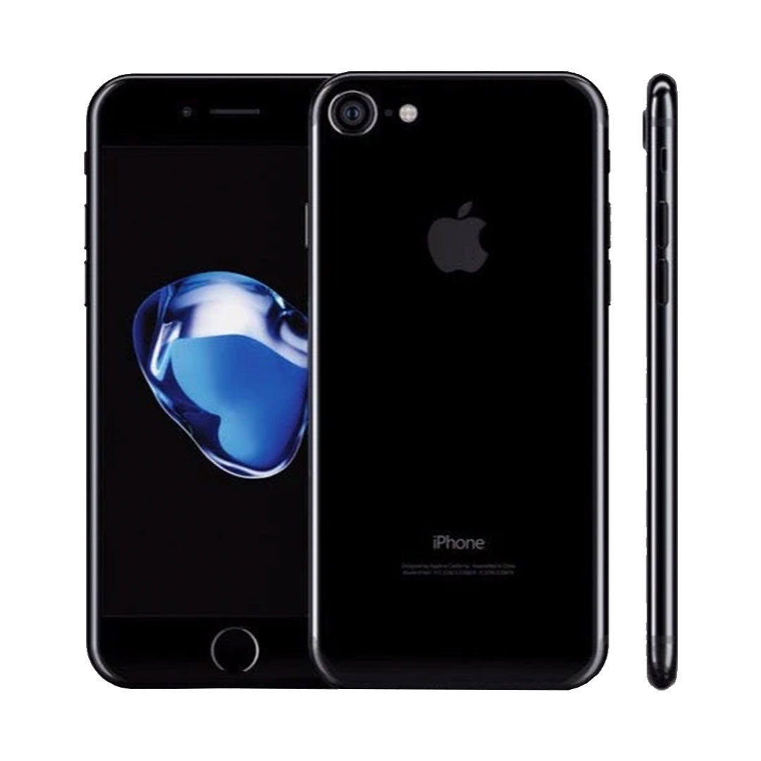 Apple iPhone 7 128GB Jet Black - New Battery, Case, Glass Screen Protector 