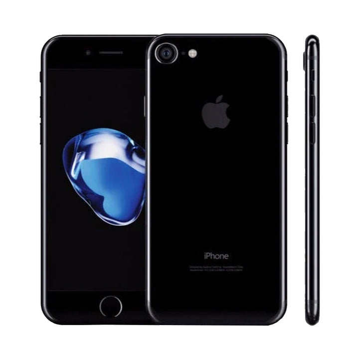 Apple iPhone 7 128GB Jet Black - New Battery, Case, Glass Screen Protector 