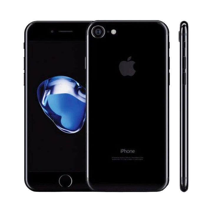 Apple iPhone 7 128GB Jet Black - New Battery, Case, Glass Screen Protector 