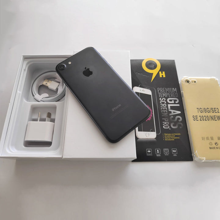 Apple iPhone 7 32GB Space Grey - New Battery, Case, Glass Screen Protector (Exc)