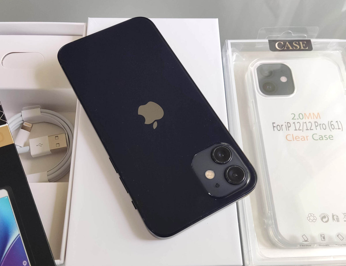 Apple iPhone 12 64GB Black - Good Battery, Case, Screen Protector (Exc)