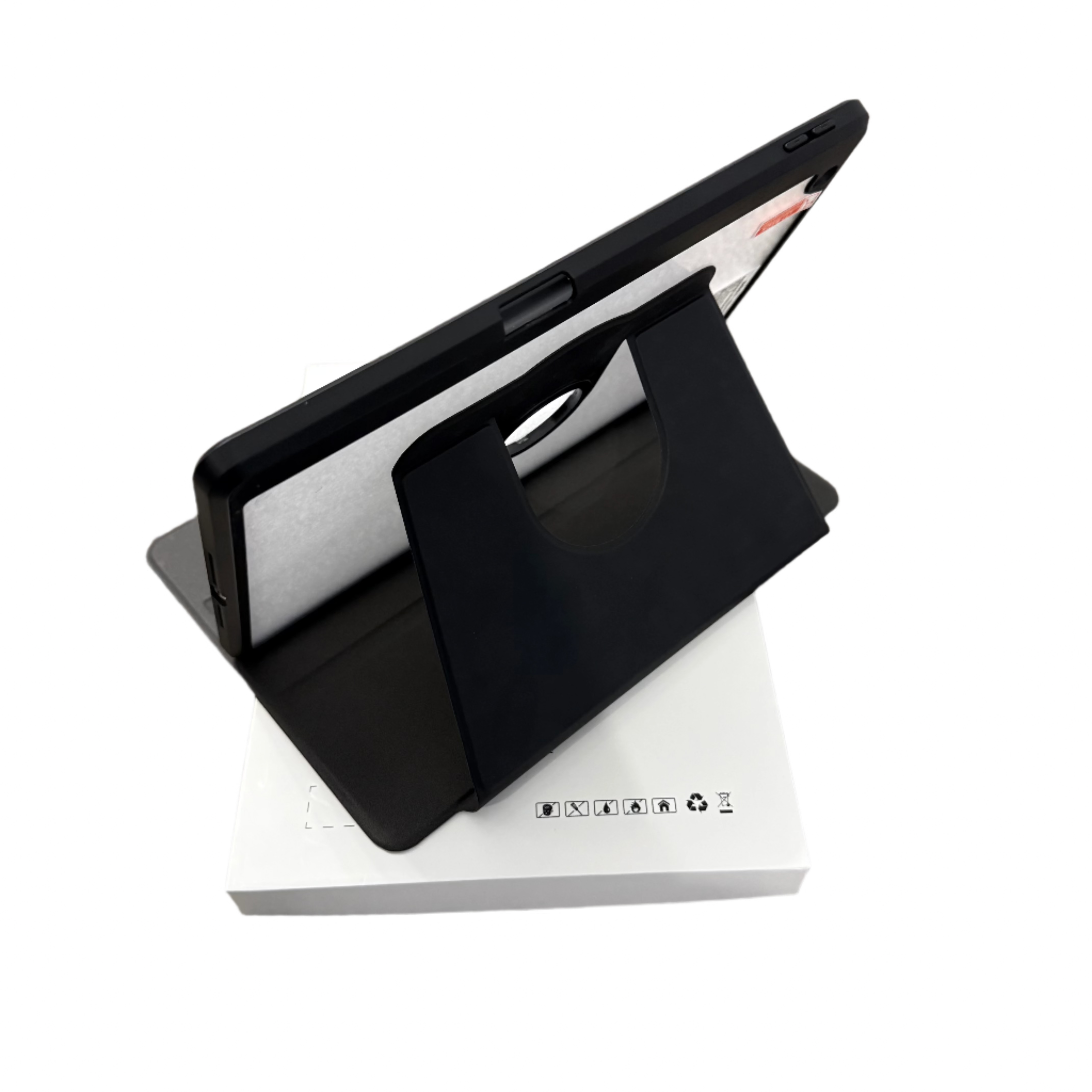 Apple iPad 7, 8, 9 (10.2 inch) Kickstand Book Fashion Case (Black)