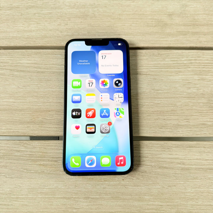 Apple iPhone 13 128GB 5G Midnight Black - New Case, Screen Protector (Imperfect) Chip