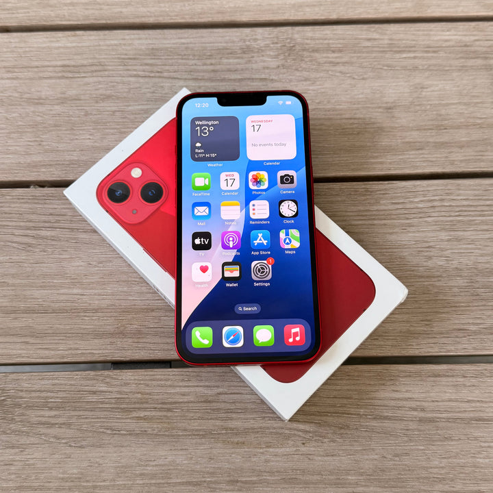 Apple iPhone 13 128GB Red - Good Battery, Apple Box, New Case & Screen Protector (As New) Pre-owned