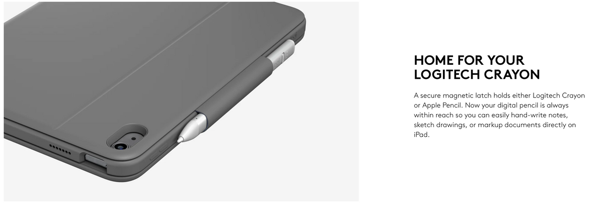 Logitech Pre Owned Slim Folio Keyboard Case for iPad 10.2" (7th, 8th, 9th Gen)