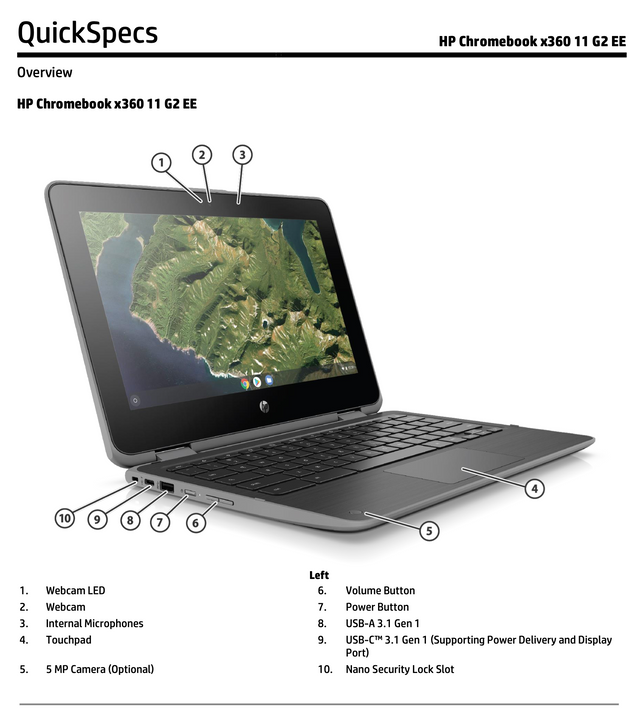 SPECIAL HP Chromebook x360 G2 11 inch 8GB 64GB Touch Screen 