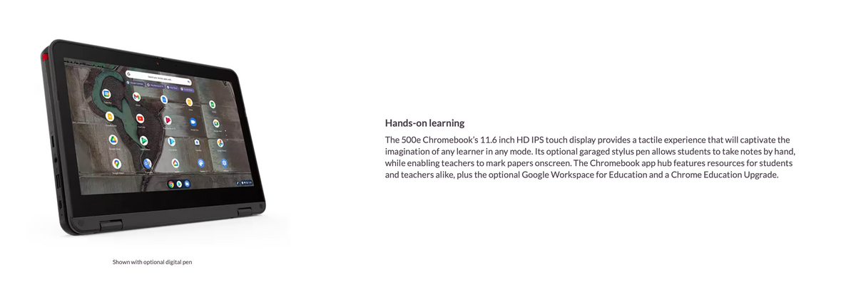 Lenovo Chromebook  500E Gen 3 11.6-inch Touch Screen 4GB 32GB “PlayStore Compatible” School Ready (Grade A) with Original stylus