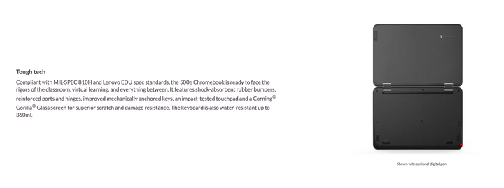 Lenovo Chromebook  500E Gen 3 11.6-inch Touch Screen 4GB 32GB “PlayStore Compatible” School Ready (As New) with Original stylus