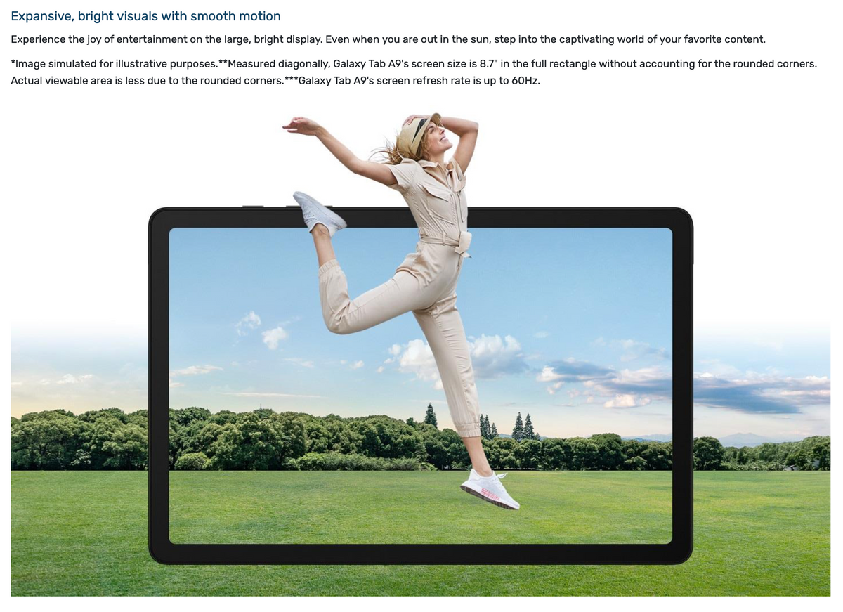 NEW - Samsung Galaxy Tab A9 4G + WiFi 8.7" Tablet - Grey 64GB 4GB RAM - 4G & WiFi - Android - BRAND NEW