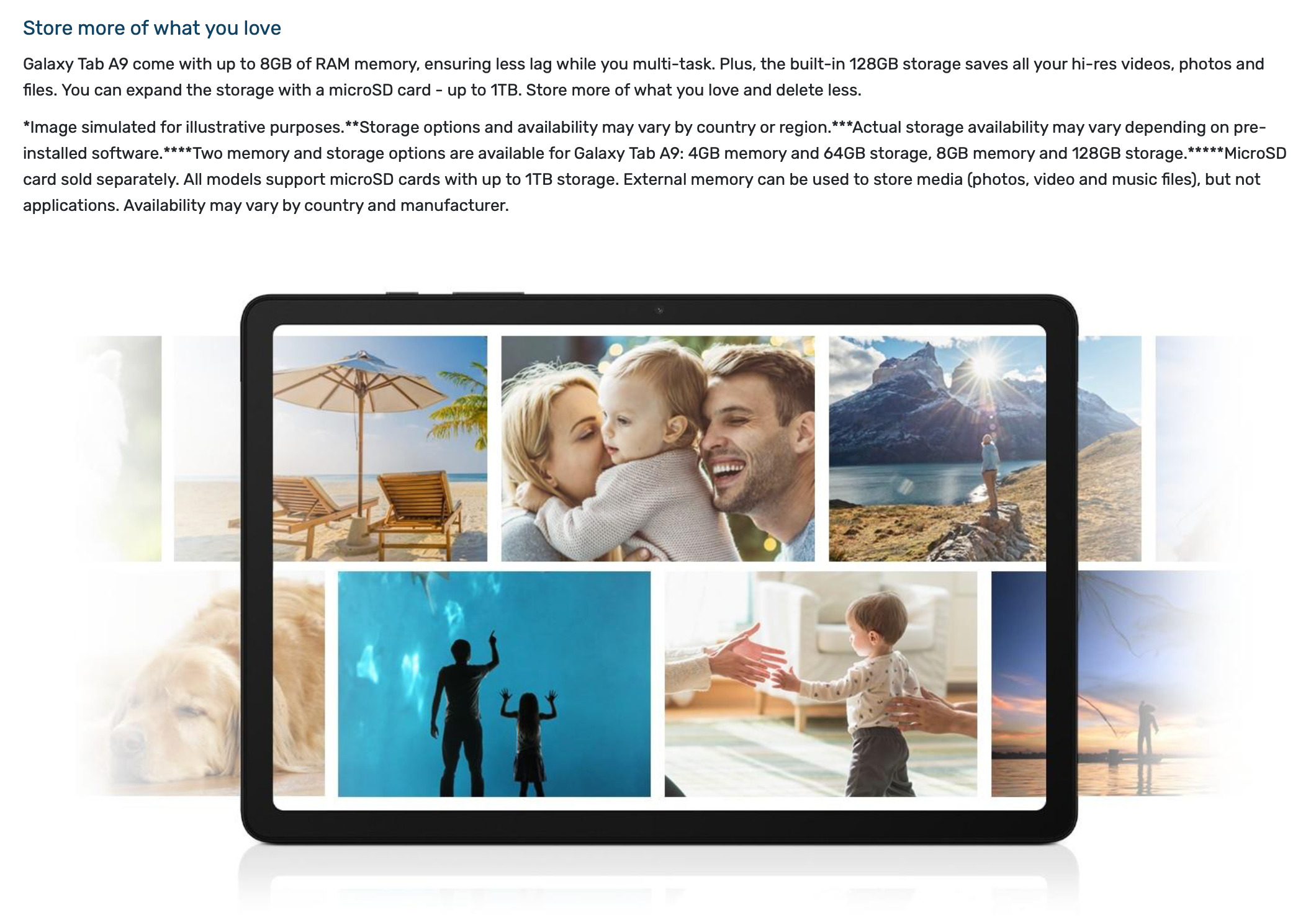 NEW - Samsung Galaxy Tab A9 4G + WiFi 8.7