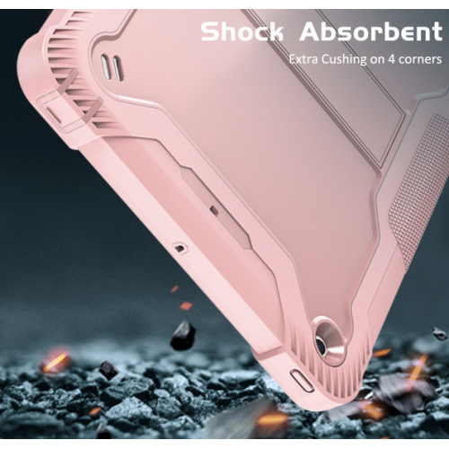 Apple iPad 7, 8, 9 (10.2 inch) Rose Gold Shockproof Rugged Case with Kickstand