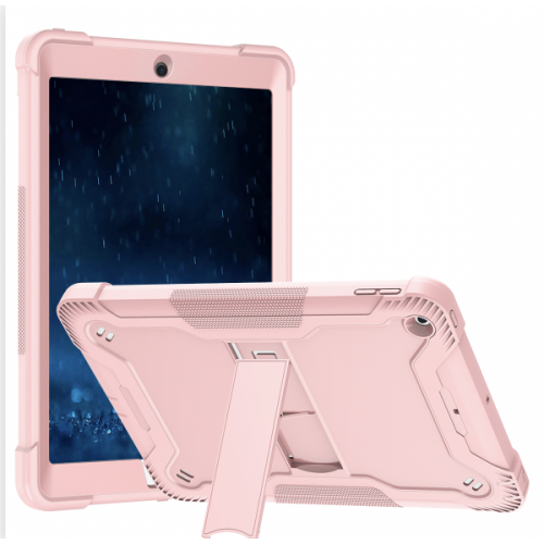 Apple iPad 7, 8 and 9 (10.2 inch) Rose Gold Shockproof Rugged Case with Kickstand *Free Shipping*