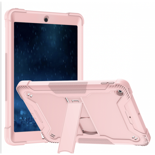 Apple iPad 7, 8, 9 (10.2 inch) Rose Gold Shockproof Rugged Case with Kickstand