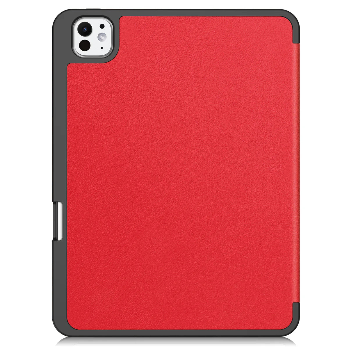 iPad Pro 12.9 2018 to 2022 Tri-Fold PU Leather Case with Pencil Holder - Red