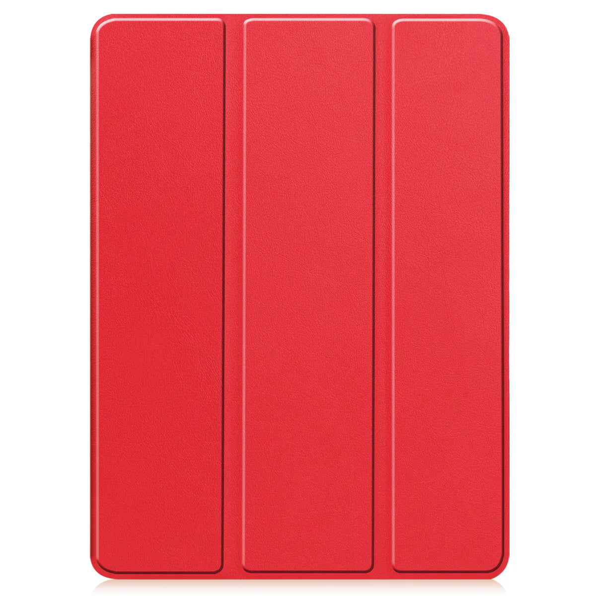 iPad Pro 12.9 2018 to 2022 Tri-Fold PU Leather Case with Pencil Holder - Red