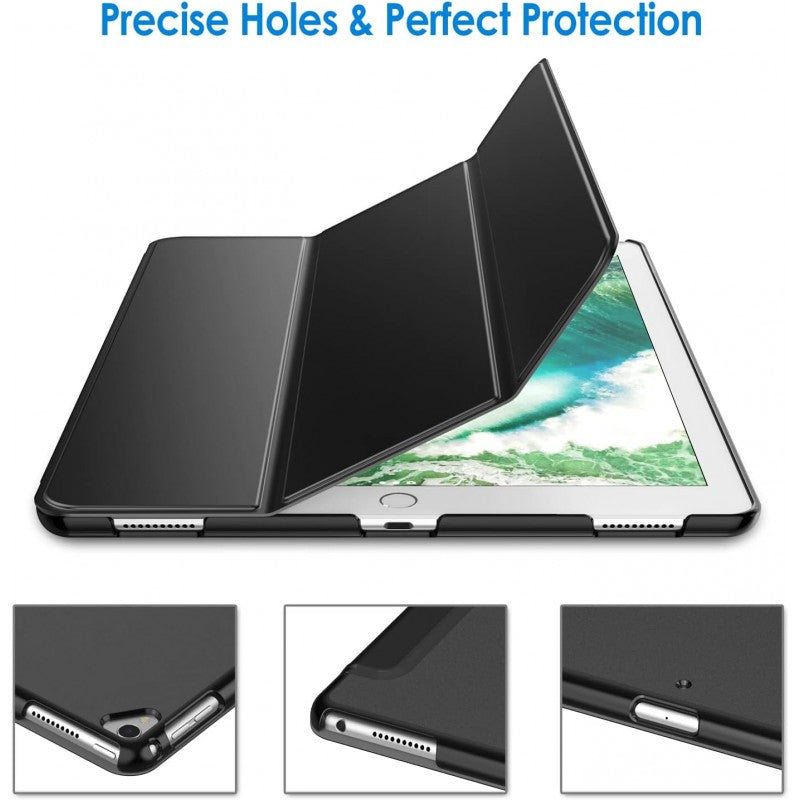 Trifold Smart Case for iPad Pro 12.9 1st & 2nd Gen (2015 & 2017) - Black (Auto Sleep/Wake)