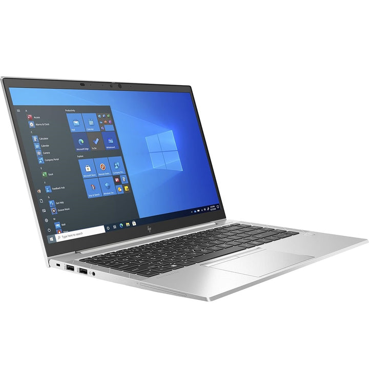 HP EliteBook 840 G8 14-inch pre-owned laptop left-side angled view, Intel Core i5 11th Gen - SmartGear NZ