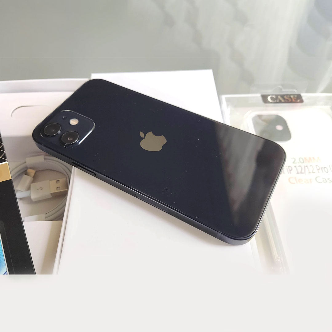 Apple iPhone 12 64GB Black - New Battery, Case, Screen Protector (Exc)