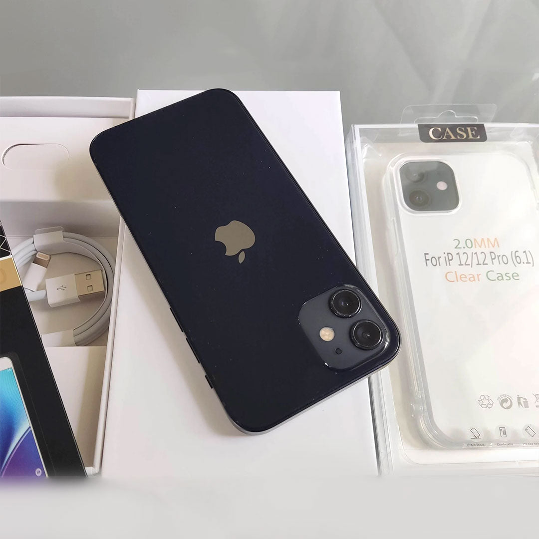 Apple iPhone 12 64GB Black - New Battery, Case, Screen Protector (Exc)