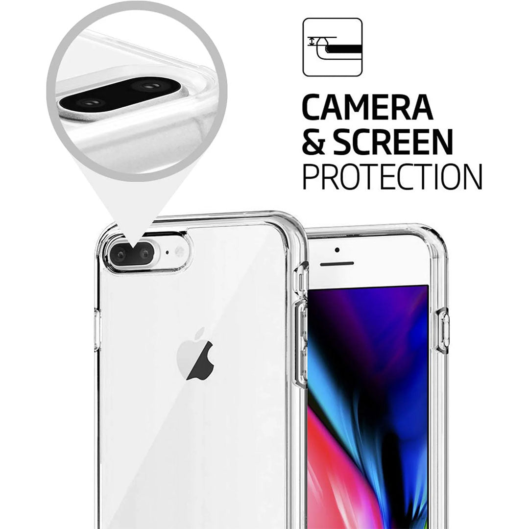 iPhone 8 Plus, 7 Plus Tough Hybrid Clear Case