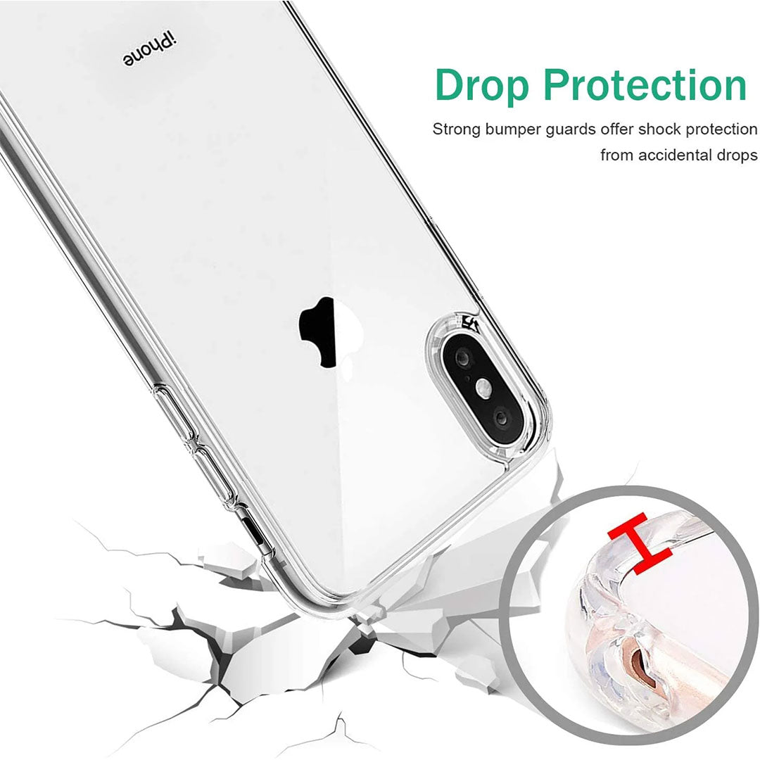iPhone Xs Max Tough Hybrid Clear Case