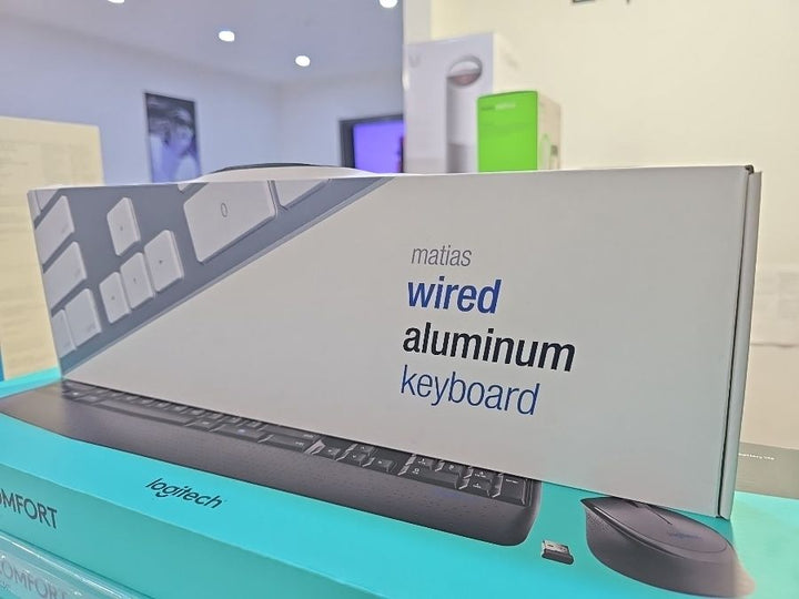 Matias FK318S Wired Aluminium Keyboard for Mac – Silver / White – Brand New
