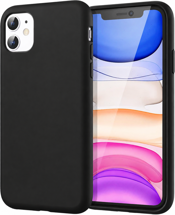Black silicone case for Apple iPhone 11