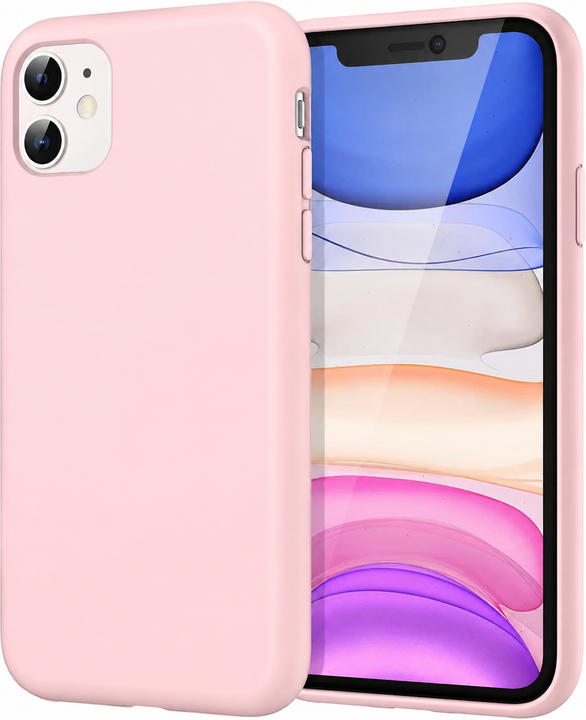 Pink silicone case for Apple iPhone 11