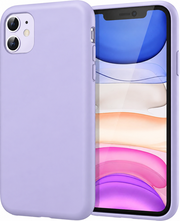 Purple silicone case for Apple iPhone 11