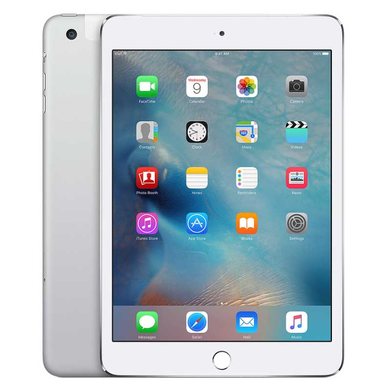 Apple iPad Mini 4 128GB White Wifi New Battery - With Case, Glass Screen Protector (Exc)