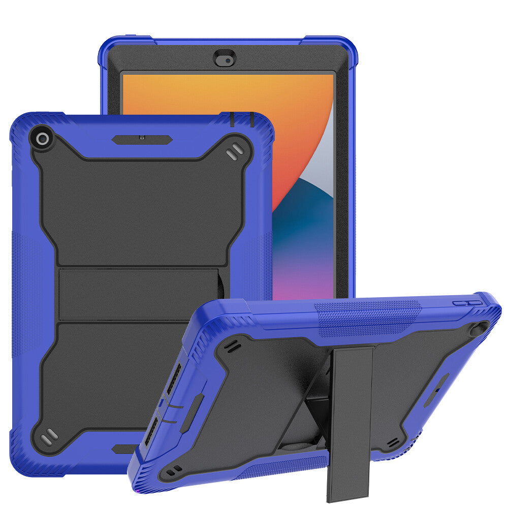 Apple iPad 7, 8, 9 (10.2 inch) Shockproof Rugged Case with Kickstand Blue