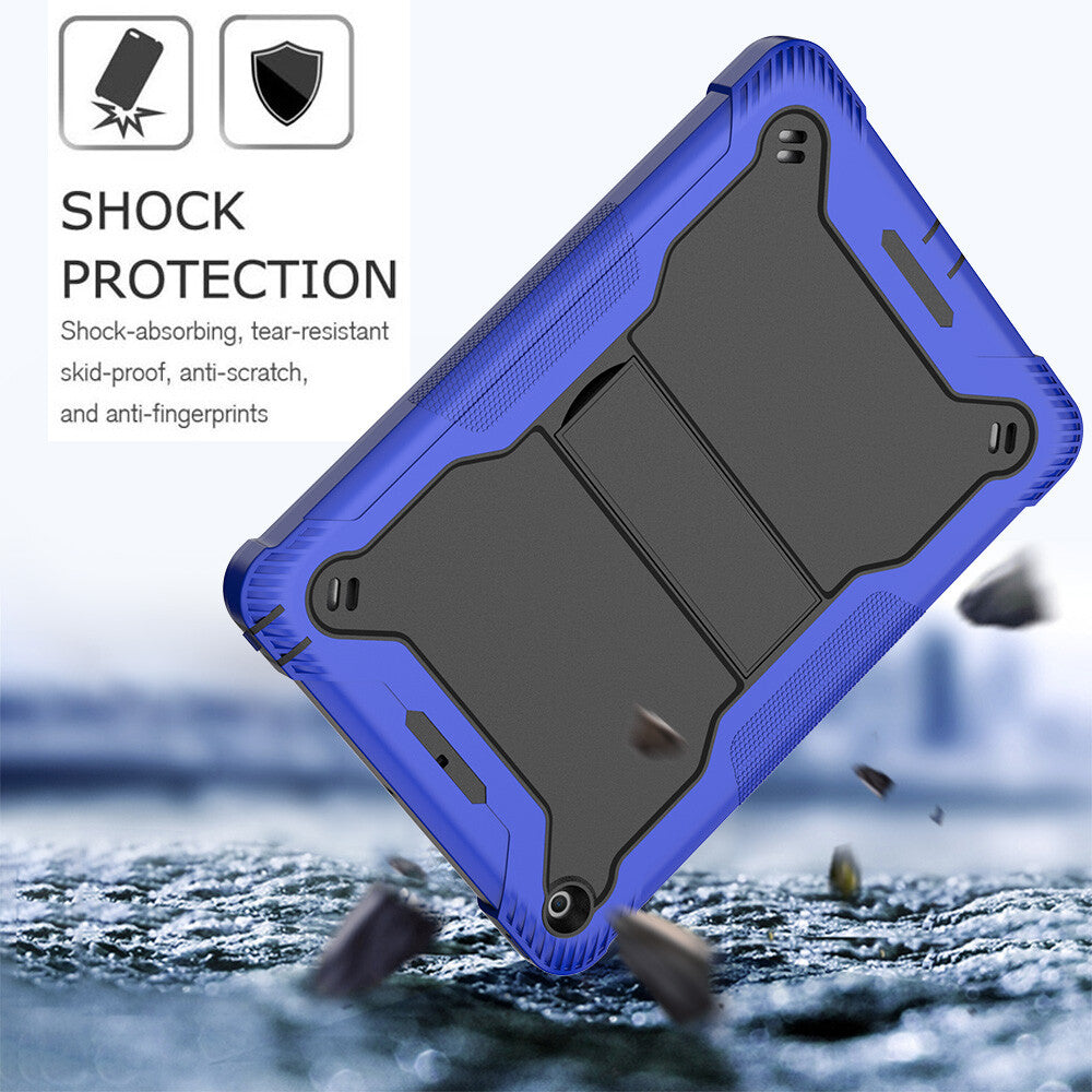 Apple iPad 7, 8, 9 (10.2 inch) Shockproof Rugged Case with Kickstand Blue