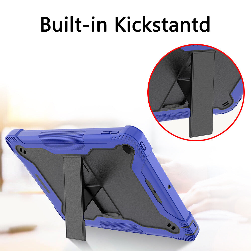 Apple iPad 7, 8, 9 (10.2 inch) Shockproof Rugged Case with Kickstand Blue