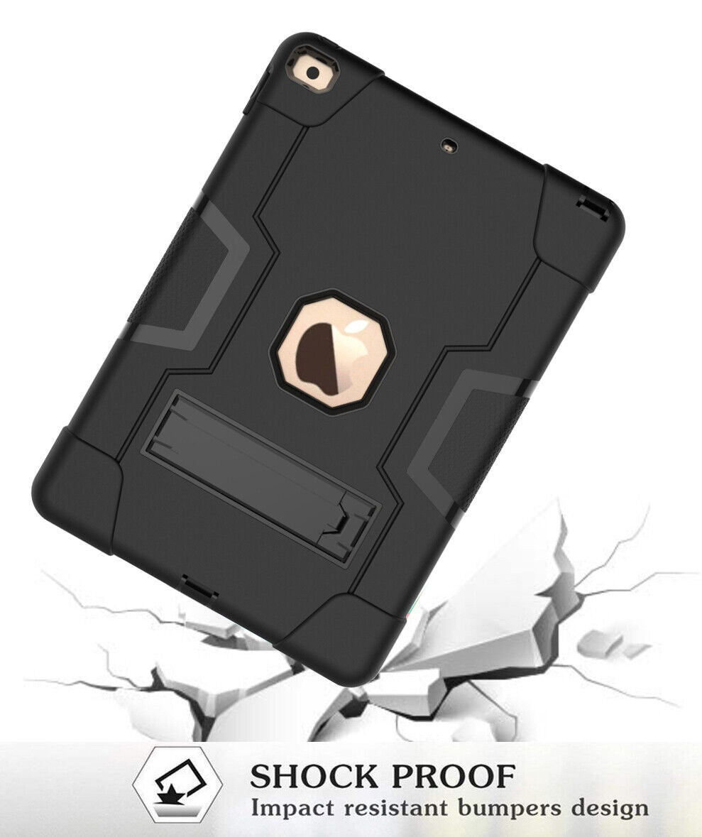 Apple iPad Rugged Shockproof Case & Kickstand for Apple iPad 5, iPad 6 & iPad Air 2 (9.7 inch)