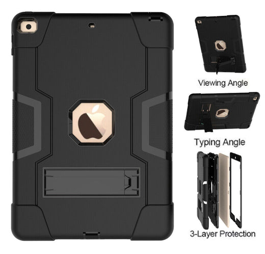 Apple iPad Rugged Shockproof Case & Kickstand for Apple iPad 5, iPad 6 & iPad Air 2 (9.7 inch)