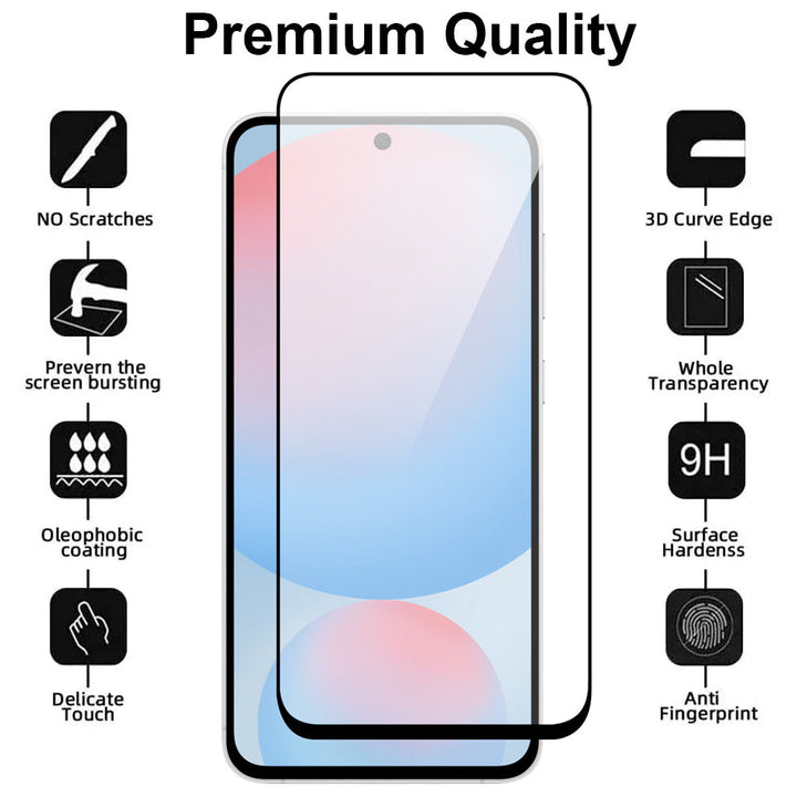 Samsung Galaxy S24 FE tempered glass screen protector detail