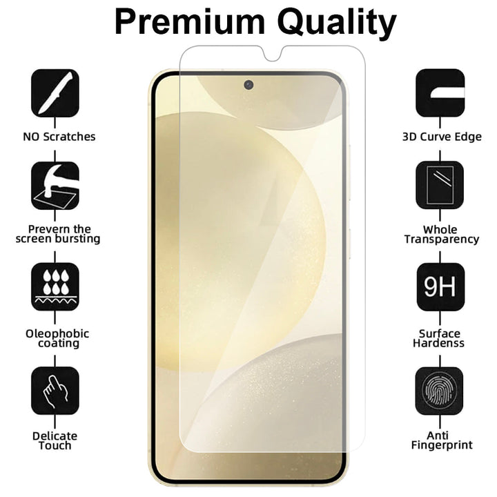 Samsung Galaxy S24 Plus tempered glass screen protector detail