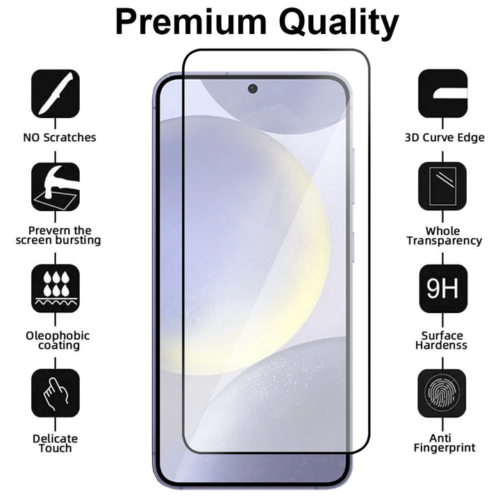 Samsung Galaxy S24 tempered glass screen protector detail
