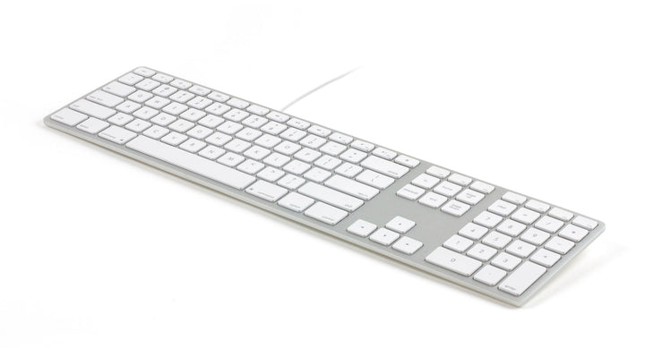 Matias FK318S Wired Aluminium Keyboard for Mac – Silver / White – Brand New