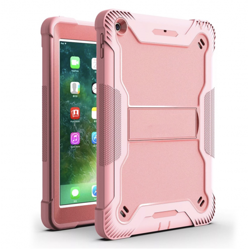 Apple iPad 7, 8, 9 (10.2 inch) Rose Gold Shockproof Rugged Case with Kickstand