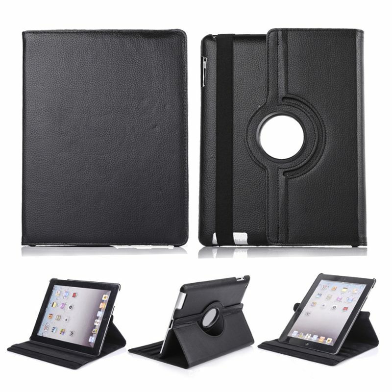 Kickstand Book Case for iPad 4/3/2 - Black