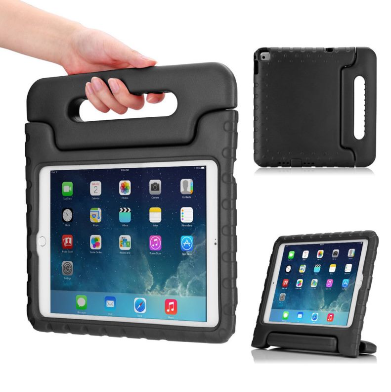 iPad 9.7 inch Shockproof Case w Handle & Stand (Black)